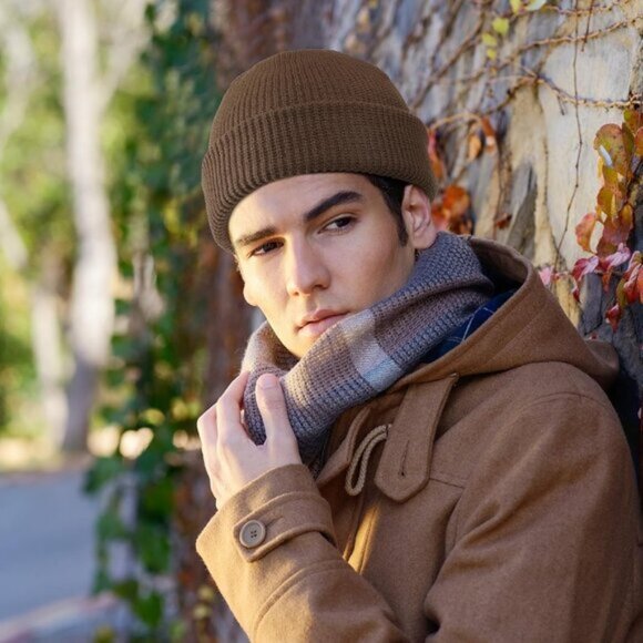 ⚡Unisex Khaki, Apricot, Beige, White 4 Pieces Watch Hat Fisherman Beanie - Picture 4 of 6